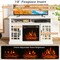 Electric Fireplace TV Stand 48 Inch Wood MDF Steel Heated Mantel 4777 BTU